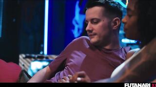 Sexually excited Lesbo Grows Large Shlong - Interracial Futa Lezdom